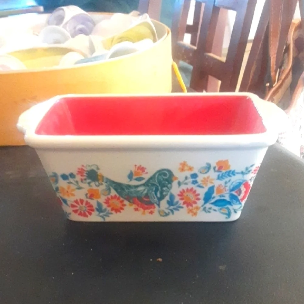 Floral Bird Design Ceramic Dish The Pioneer Woman